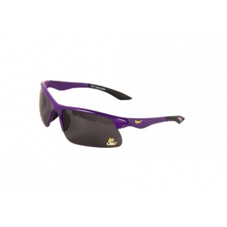LSU Tigers Collegiate Polarized Sunglasses, Sport Rim, Purple